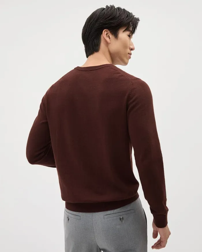 RWandCO Sweaters and Cardigans Solid LongSleeve CrewNeck Sweater Intense Fudge 8211 Men RWandCO Sweaters and Cardigans Solid LongSleeve CrewNeck Sweater Intense Fudge 8211 Men