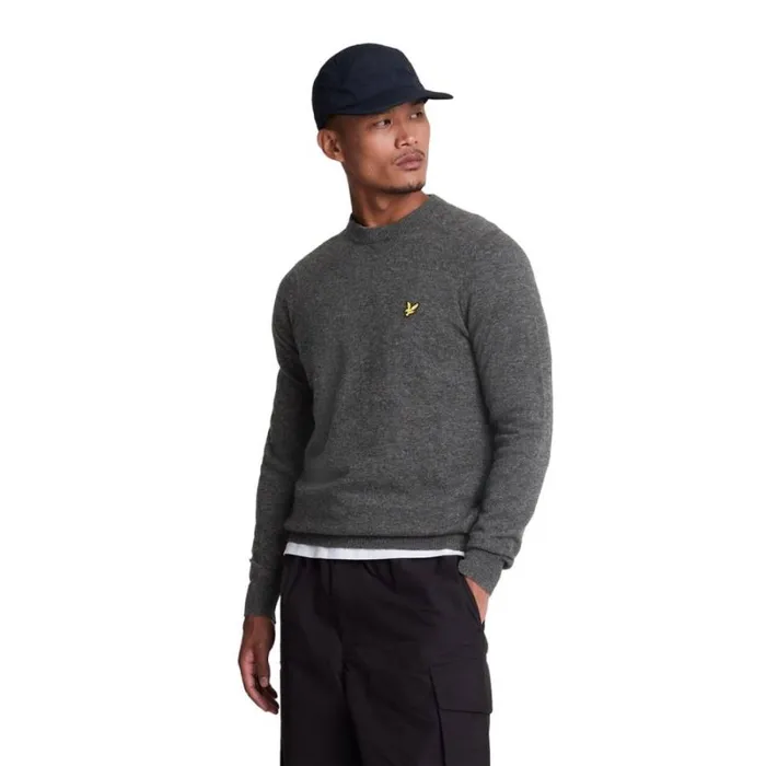 RWandCO Sweatshirts and Hoodies Lyle and Scott 8211 Mens Lambswool Blend Crew Neck LongSleeved Sweater Dark Grey 8211 Men RWandCO Sweatshirts and Hoodies Lyle and Scott 8211 Mens Lambswool Blend Crew Neck LongSleeved Sweater Dark Grey 8211 Men