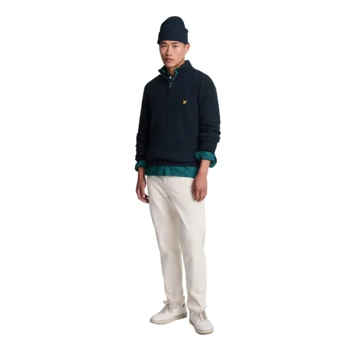 RWandCO Sweatshirts and Hoodies Lyle and Scott 8211 Mens Shaker Stitch Quarter Zip Pullover Dark Blue 8211 Men RWandCO Sweatshirts and Hoodies Lyle and Scott 8211 Mens Shaker Stitch Quarter Zip Pullover Dark Blue 8211 Men