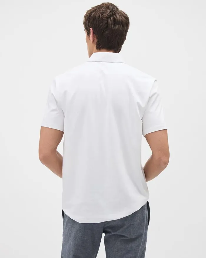 RWandCO TShirts ShortSleeve Supima R Cotton Jersey Polo Bright White 8211 Men RWandCO TShirts ShortSleeve Supima R Cotton Jersey Polo Bright White 8211 Men