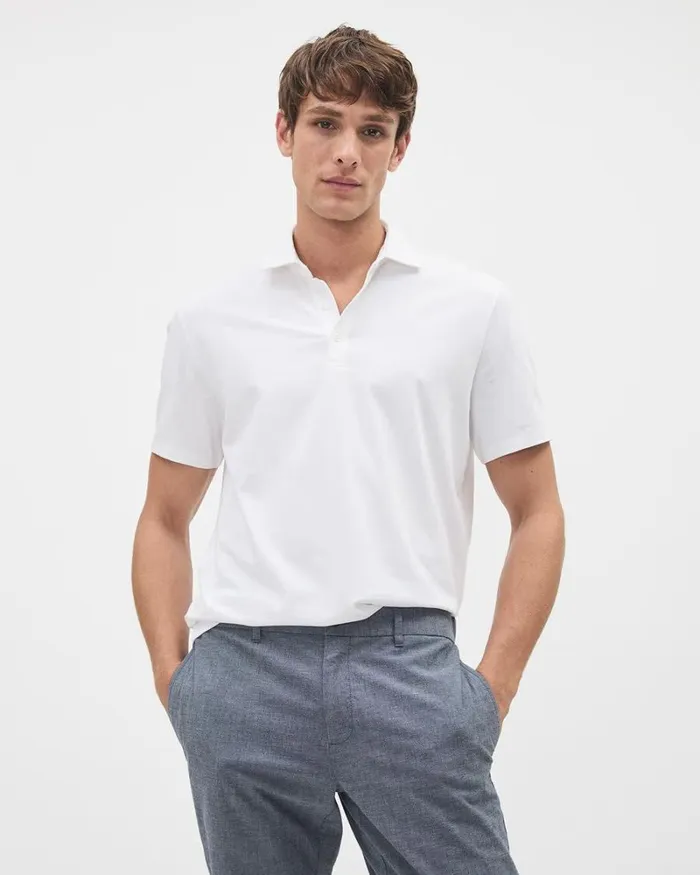 RWandCO TShirts ShortSleeve Supima R Cotton Jersey Polo Bright White 8211 Men RWandCO TShirts ShortSleeve Supima R Cotton Jersey Polo Bright White 8211 Men