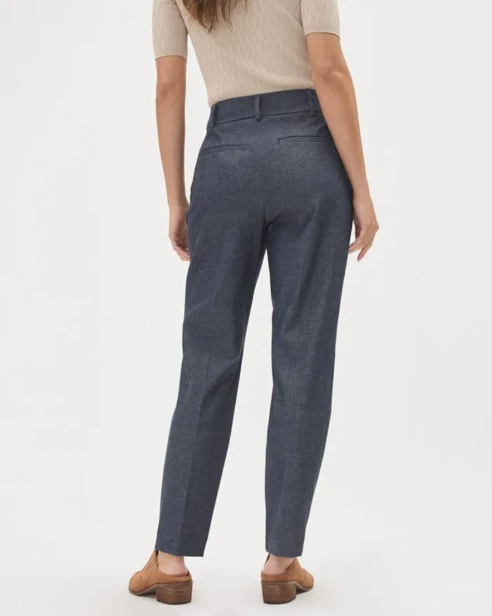 RWandCO Tapered Leg HighRise TaperedLeg Chambray Pant Dark Denim 8211 Women RWandCO Tapered Leg HighRise TaperedLeg Chambray Pant Dark Denim 8211 Women