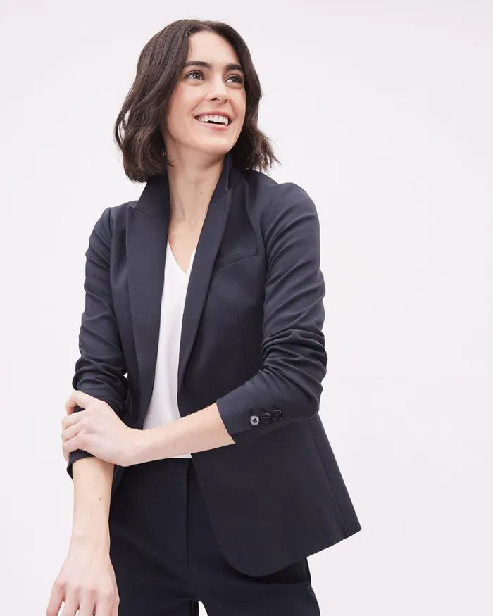 RWandCO The Limitless Suit Limitless OneButton Blazer Night Sky 8211 Women