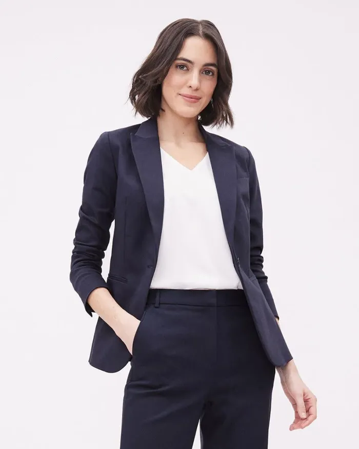 RWandCO The Limitless Suit Limitless OneButton Blazer Night Sky 8211 Women RWandCO The Limitless Suit Limitless OneButton Blazer Night Sky 8211 Women