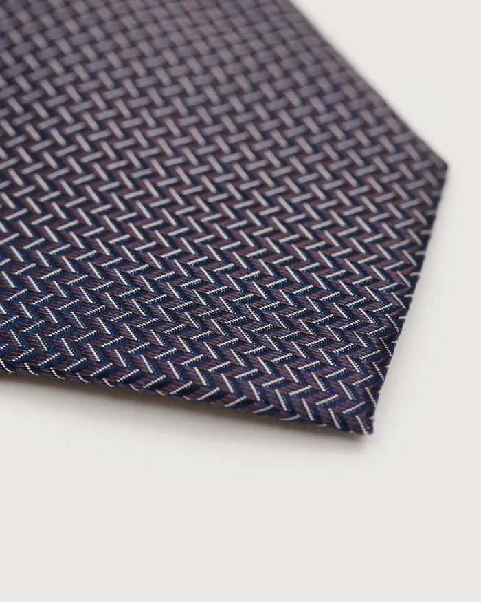RWandCO Ties and Bow Ties Regular Navy Tie With Zigzag Pattern Navy Blazer 8211 Men RWandCO Ties and Bow Ties Regular Navy Tie With Zigzag Pattern Navy Blazer 8211 Men