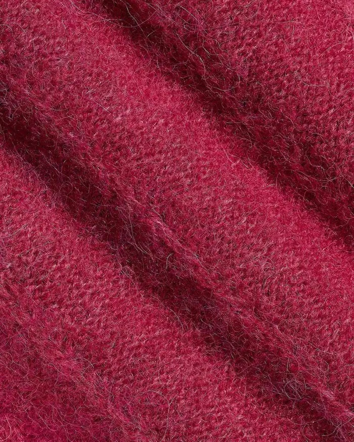 RWandCO Tops LongSleeve CrewNeck AlpacaBlend Sweater Bright Pink 8211 Women RWandCO Tops LongSleeve CrewNeck AlpacaBlend Sweater Bright Pink 8211 Women