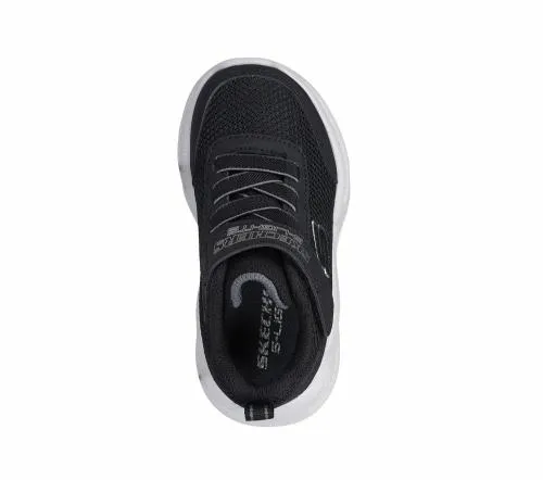 SLights MeteorLights Black Gray Kids SKECHERS Toddlers UK Sizes 49