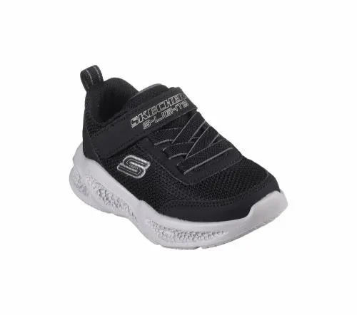 SLights MeteorLights Black Gray Kids SKECHERS Toddlers UK Sizes 49