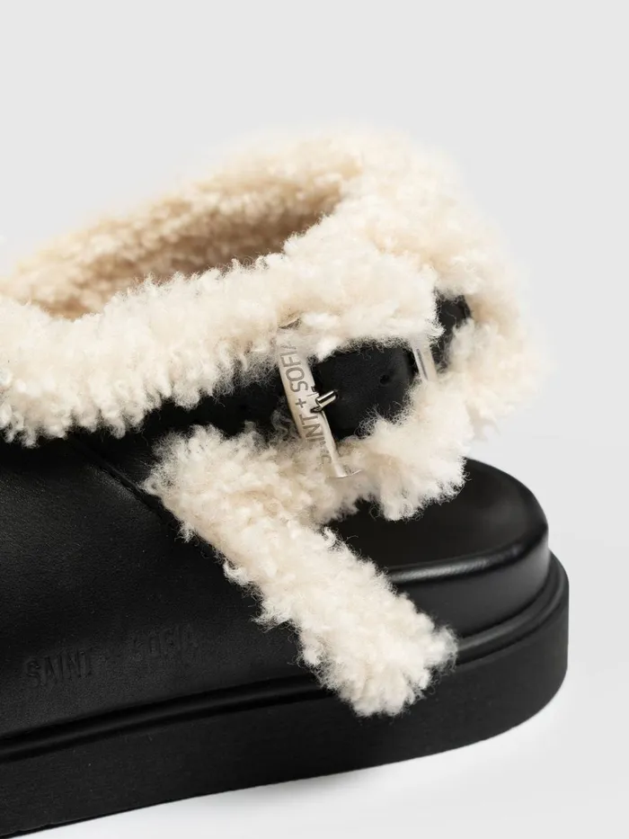 Saint And Sofia All Sandals Women Isla Shearling Sandal 8211 Black Black