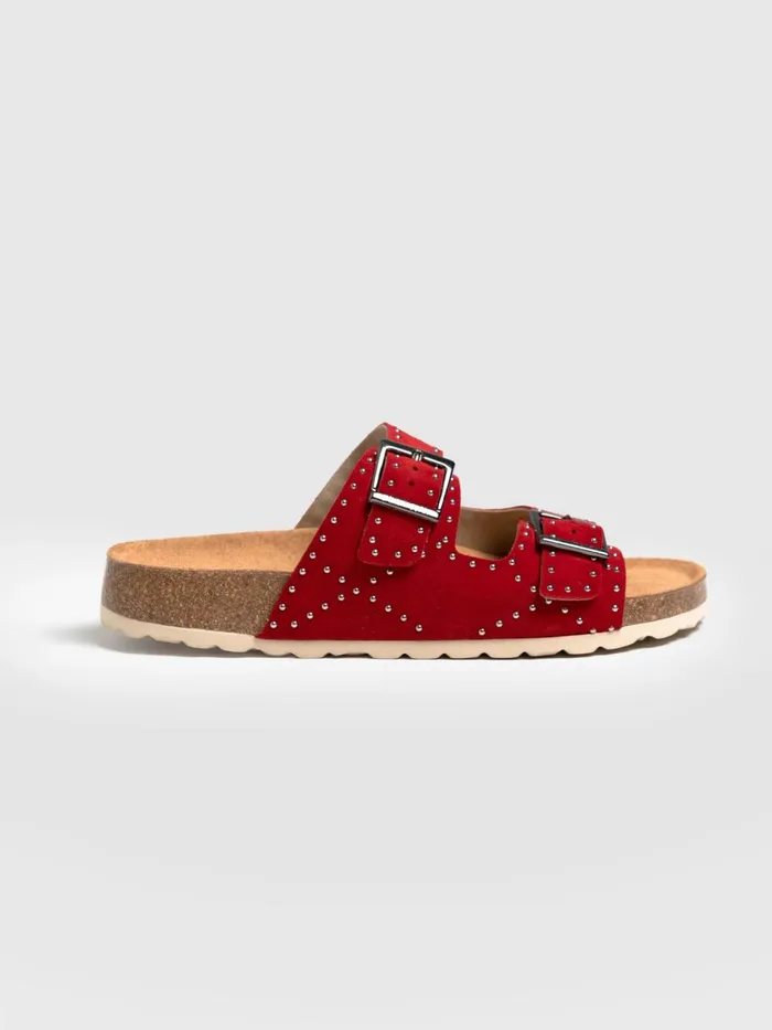 Saint And Sofia All Sandals Women Studded Sutton Slides 8211 Red Red