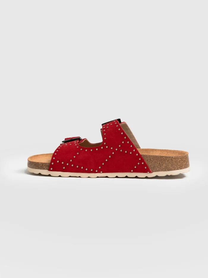 Saint And Sofia All Sandals Women Studded Sutton Slides 8211 Red Red