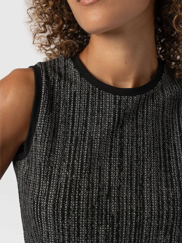 Saint And Sofia Casual Tops Women Keller Vest 8211 GreyBlack Greyblack