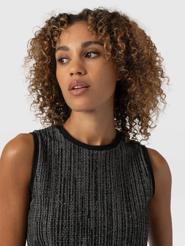 Saint And Sofia Casual Tops Women Keller Vest 8211 GreyBlack Greyblack