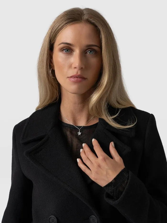 Saint And Sofia Coats and Jackets Women Quinn Pea Coat 8211 Black Black