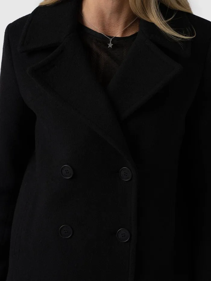 Saint And Sofia Coats and Jackets Women Quinn Pea Coat 8211 Black Black