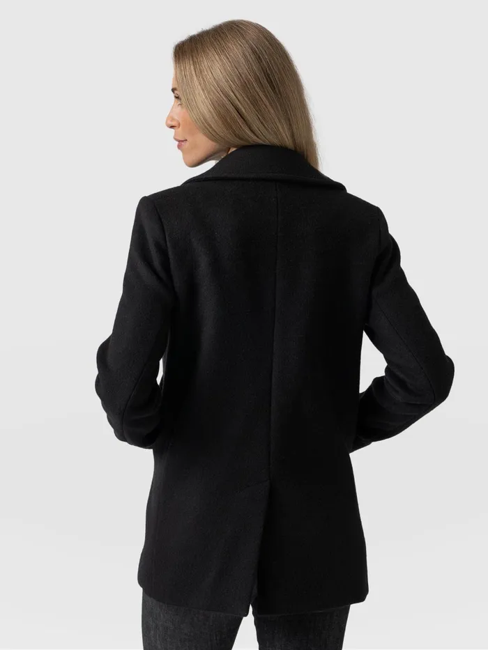 Saint And Sofia Coats and Jackets Women Quinn Pea Coat 8211 Black Black