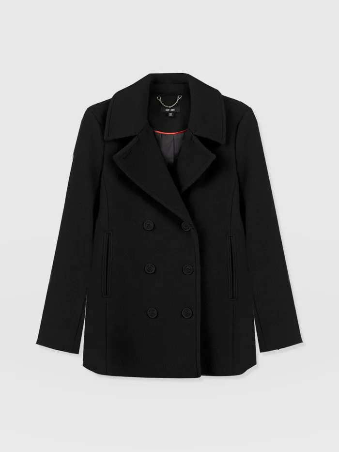 Saint And Sofia Coats and Jackets Women Quinn Pea Coat 8211 Black Black