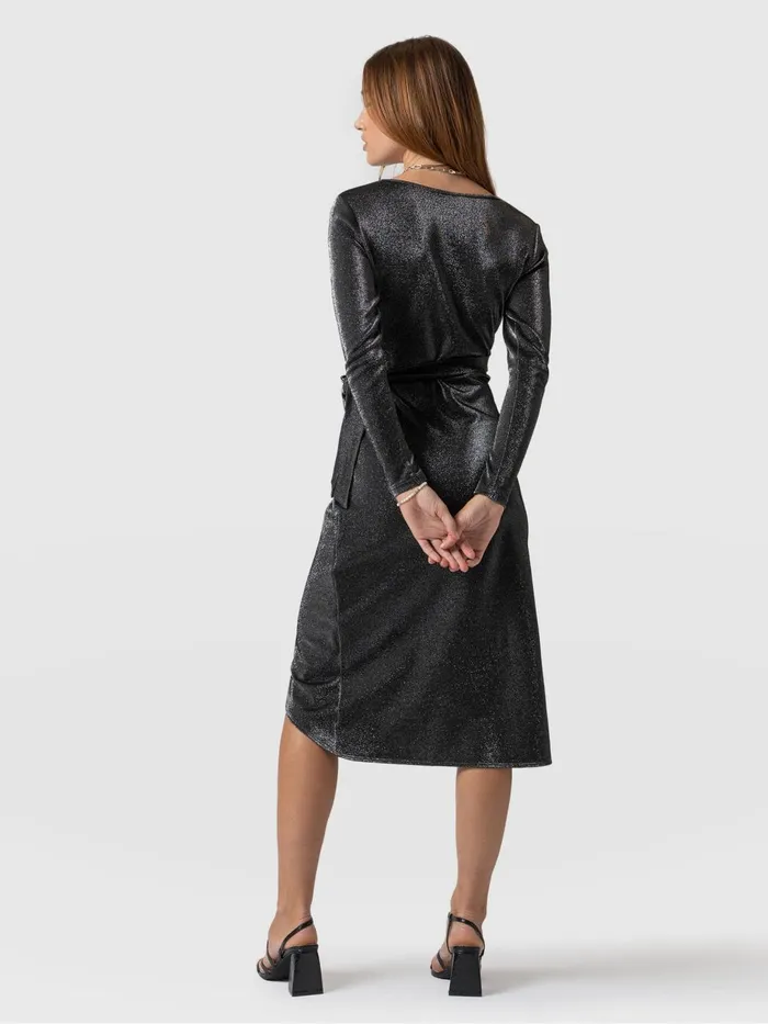 Saint And Sofia Dresses Women Amelia Wrap Dress 8211 Silver Silver