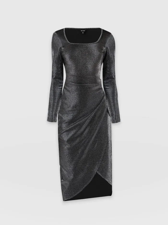 Saint And Sofia Dresses Women Amelia Wrap Dress 8211 Silver Silver