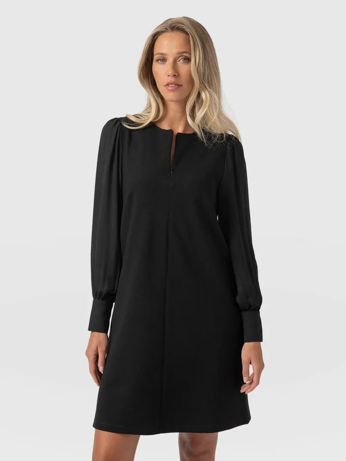 Saint And Sofia Dresses Women Esme Zip Up Dress 8211 Black Black