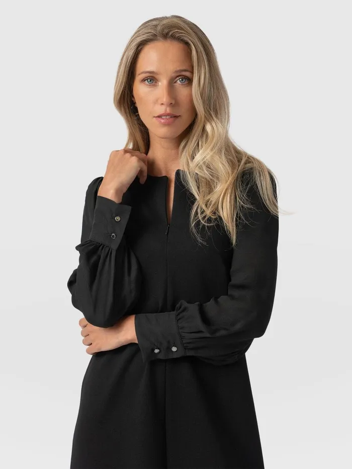 Saint And Sofia Dresses Women Esme Zip Up Dress 8211 Black Black
