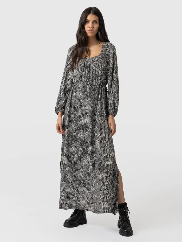 Saint And Sofia Dresses Women Henrietta Dress 8211 Monochrome Gothica Monochrome Gothica
