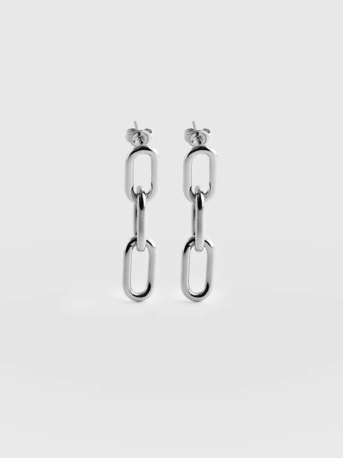 Saint And Sofia Earrings Women Cable Chain Drop Earrings 8211 Silver Silver