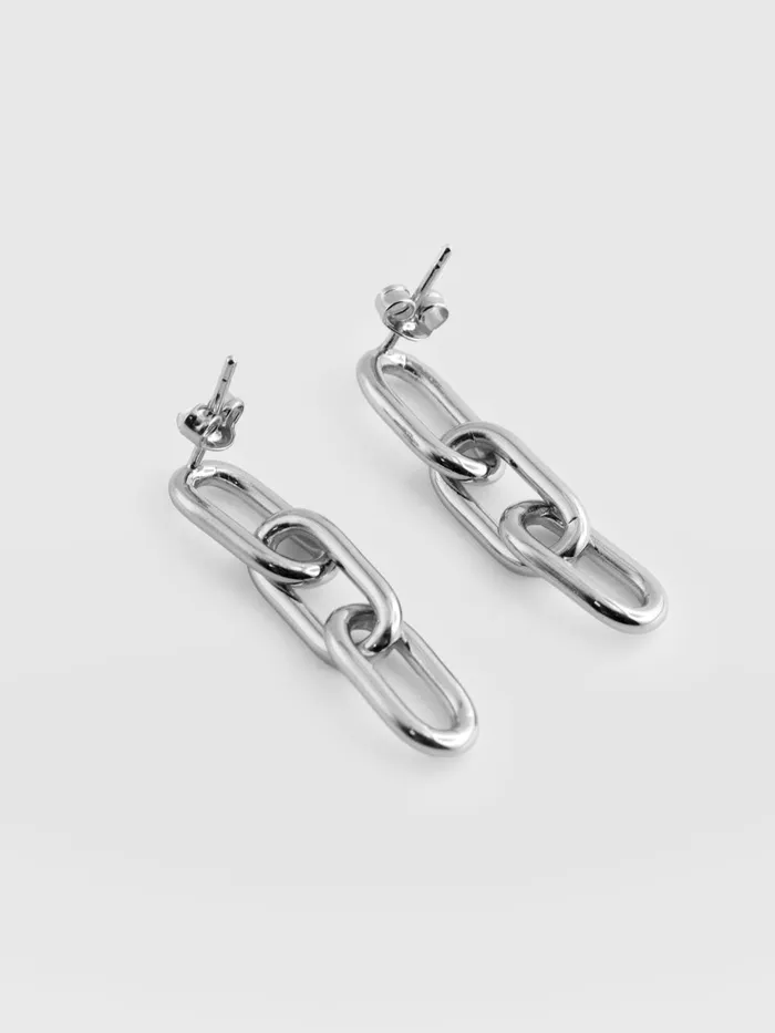 Saint And Sofia Earrings Women Cable Chain Drop Earrings 8211 Silver Silver