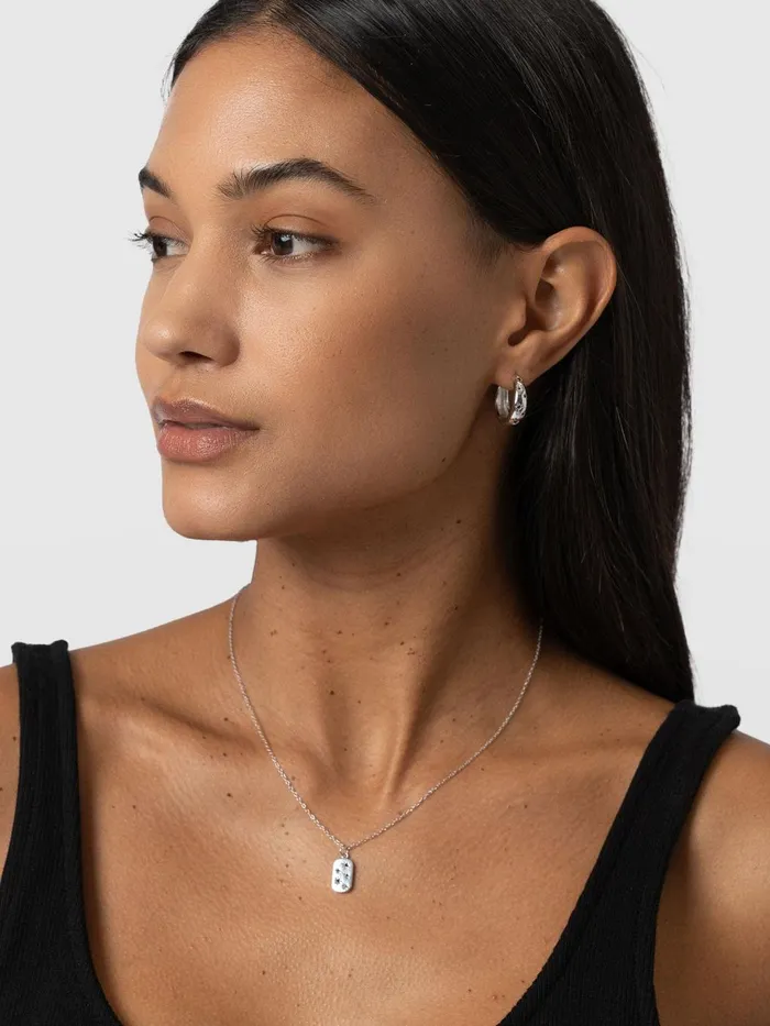 Saint And Sofia Earrings Women Scatter Star Hoop Earrings 8211 SilverBlack Silverblack