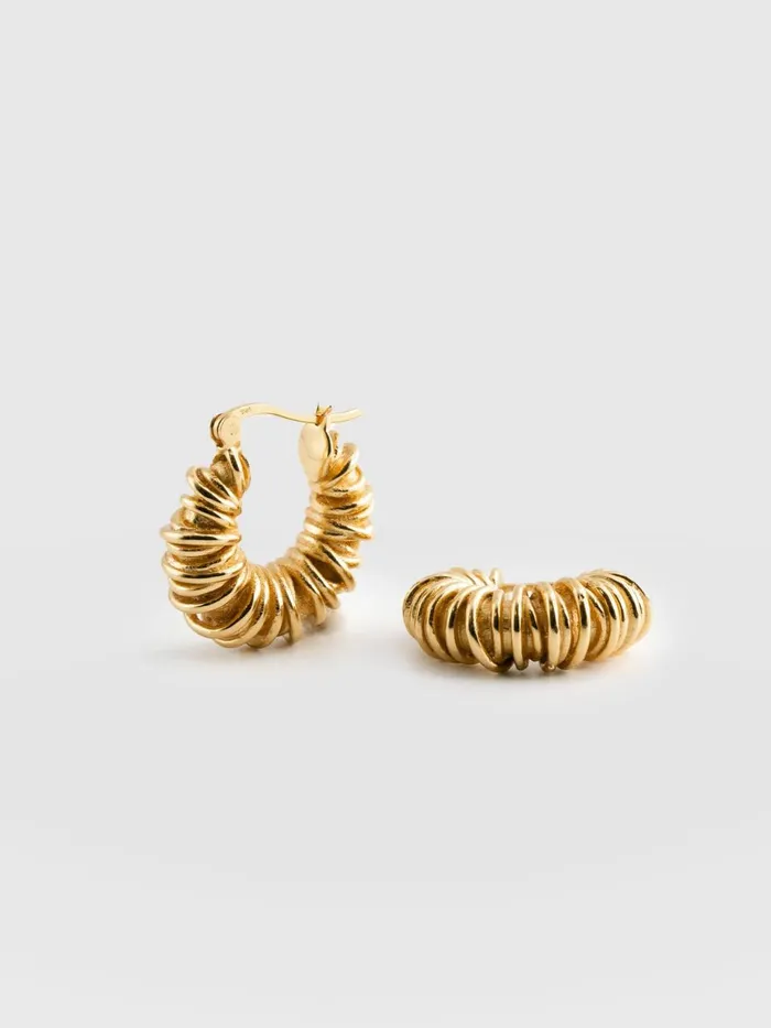 Saint And Sofia Earrings Women Swirl Hoop Earrings 8211 Gold Gold