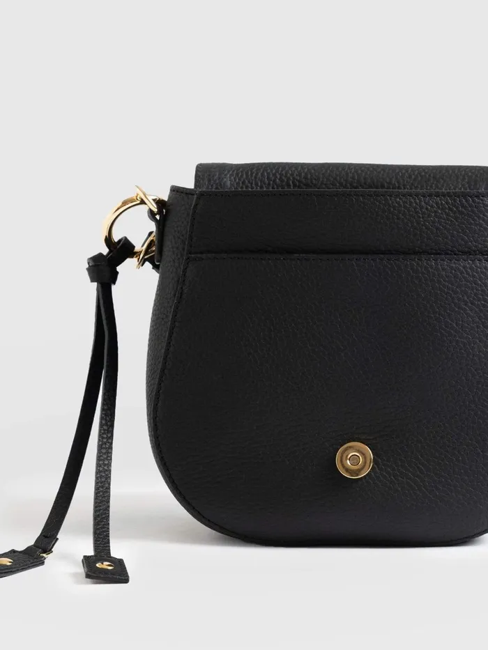 Saint And Sofia Leather Bags Women Saddle Bag 8211 Black Black