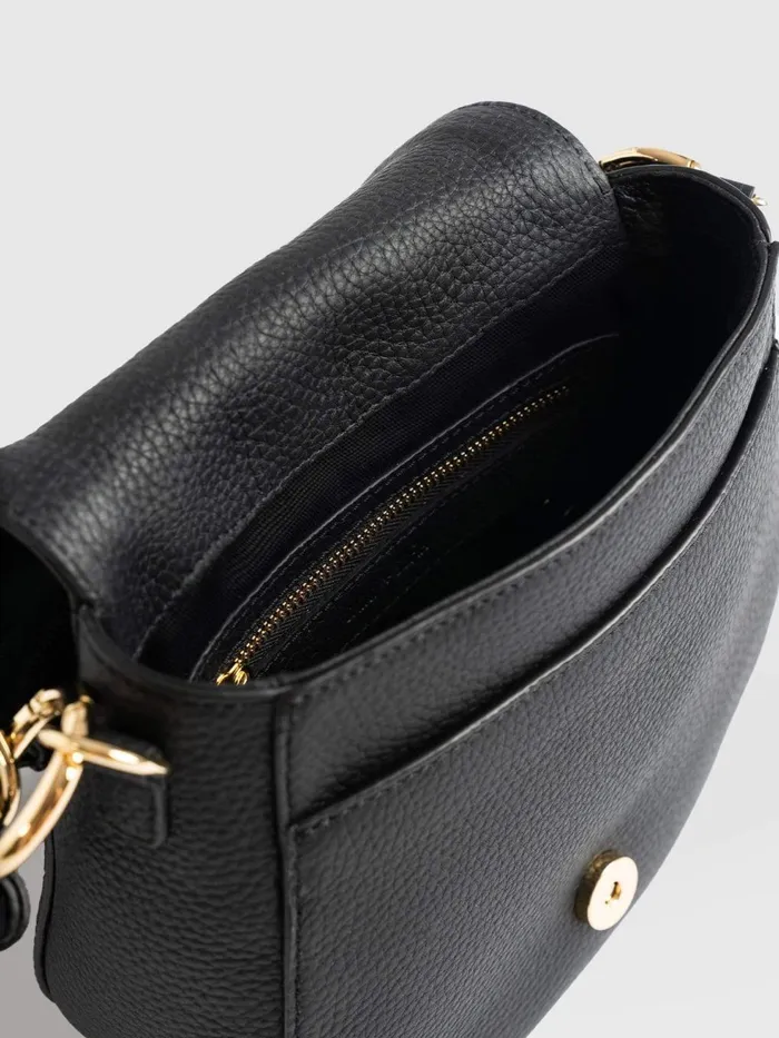 Saint And Sofia Leather Bags Women Saddle Bag 8211 Black Black