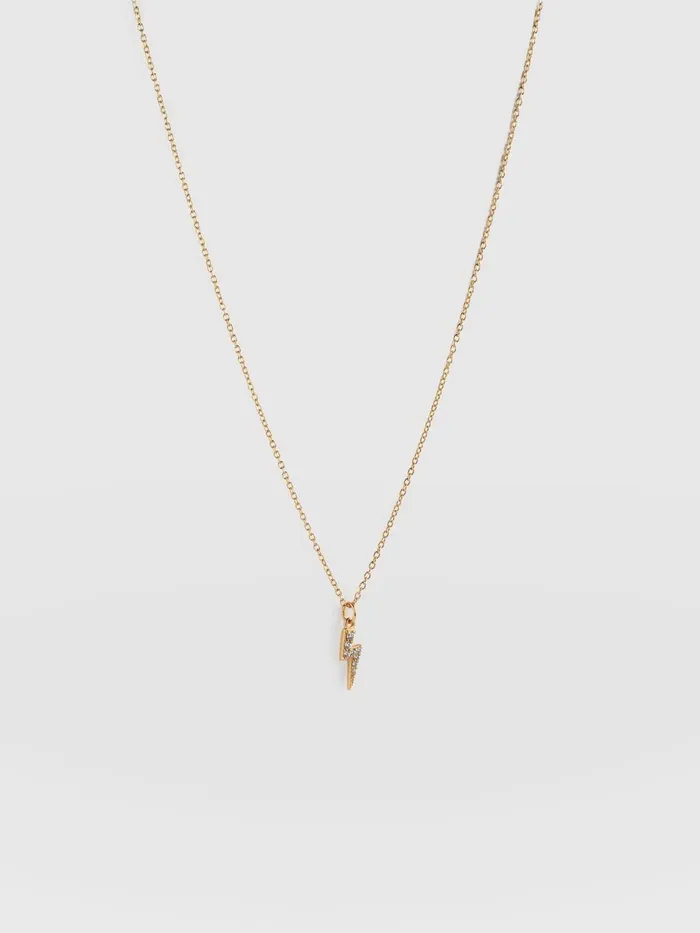 Saint And Sofia Necklaces Women Astral Lightning Charm Necklace 8211 Gold Gold