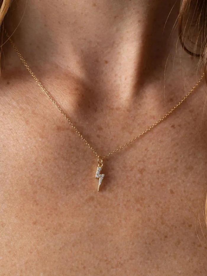 Saint And Sofia Necklaces Women Astral Lightning Charm Necklace 8211 Gold Gold