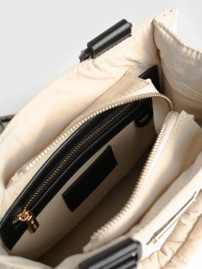 Saint And Sofia Nylon Bags Women Mini Penny Tote Bag 8211 Cream Cream