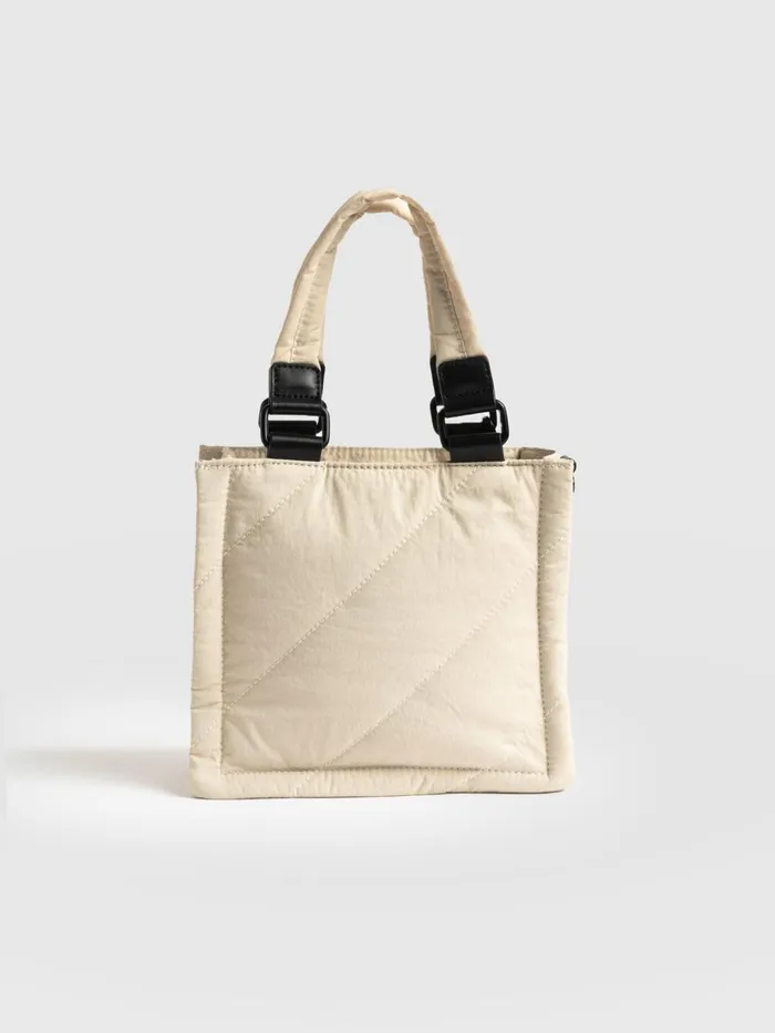 Saint And Sofia Nylon Bags Women Mini Penny Tote Bag 8211 Cream Cream