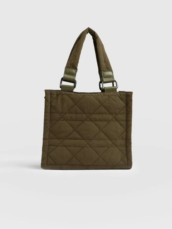 Saint And Sofia Nylon Bags Women Mini Penny Tote Bag 8211 Khaki Khaki