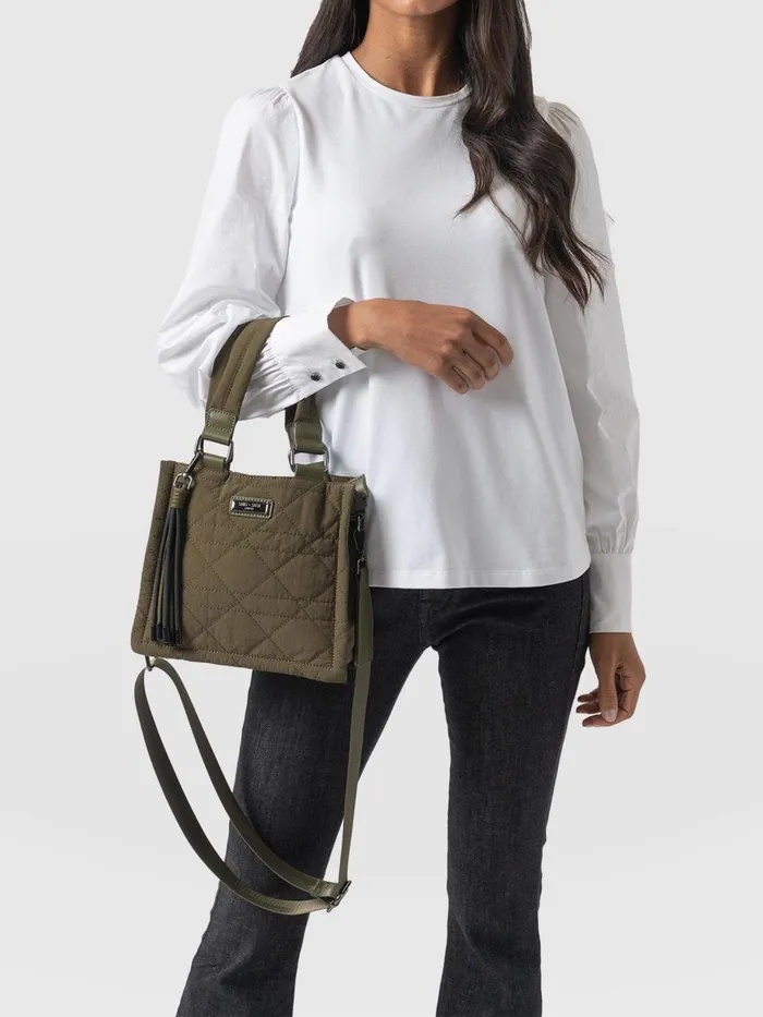 Saint And Sofia Nylon Bags Women Mini Penny Tote Bag 8211 Khaki Khaki