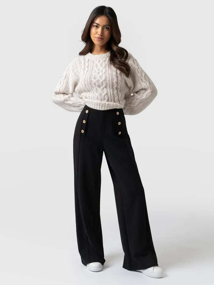 Saint And Sofia Pants Women Chelsea Pant 8211 Black Jersey Black Jersey
