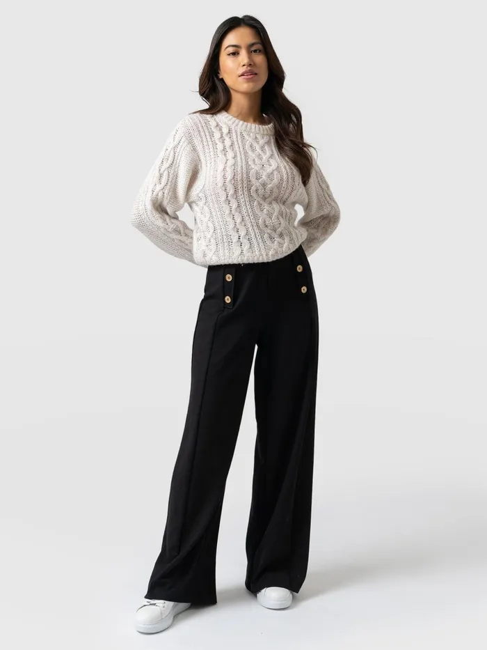 Saint And Sofia Pants Women Chelsea Pant 8211 Black Jersey Black Jersey