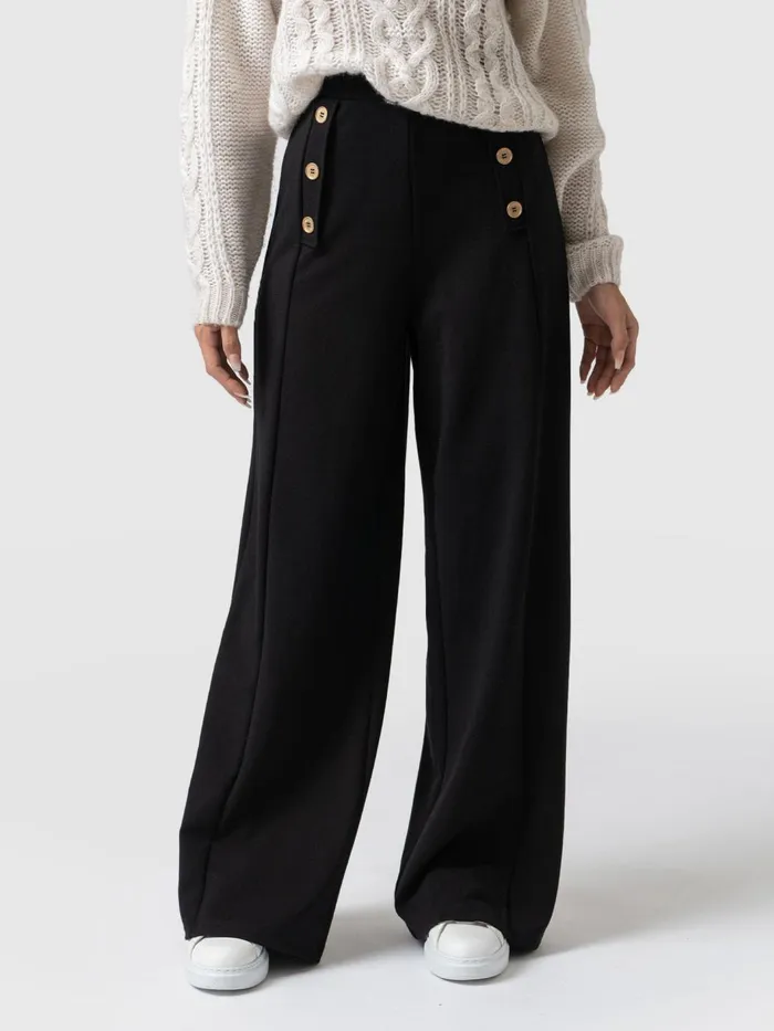 Saint And Sofia Pants Women Chelsea Pant 8211 Black Jersey Black Jersey