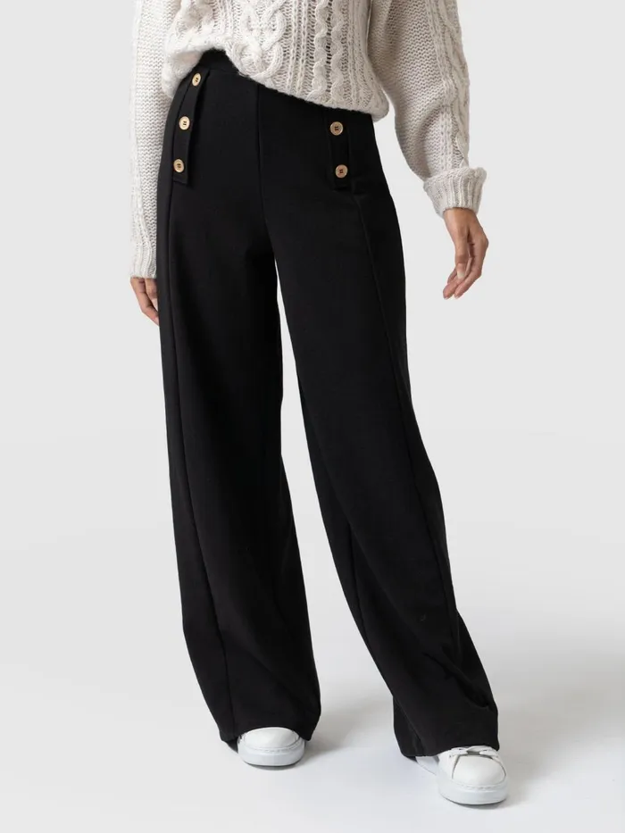 Saint And Sofia Pants Women Chelsea Pant 8211 Black Jersey Black Jersey