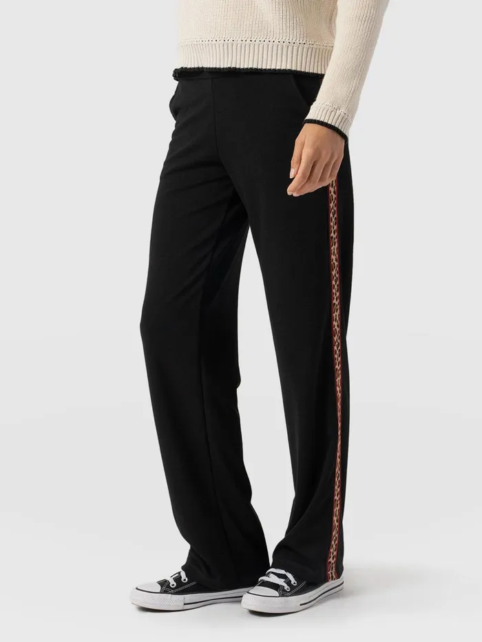 Saint And Sofia Pants Women Runway Pant 8211 Black Leopard Black Leopard