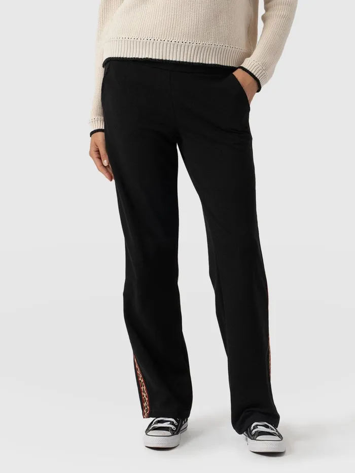 Saint And Sofia Pants Women Runway Pant 8211 Black Leopard Black Leopard