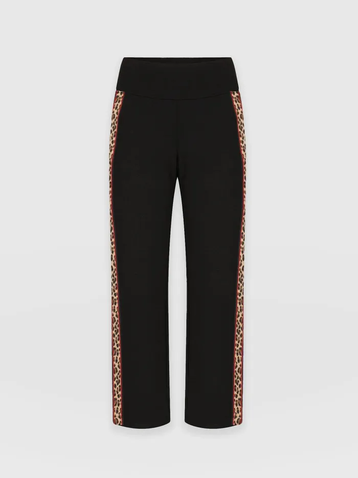 Saint And Sofia Pants Women Runway Pant 8211 Black Leopard Black Leopard