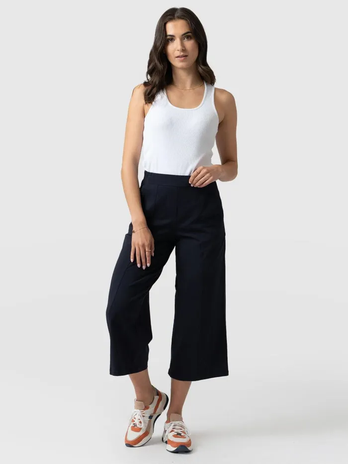 Saint And Sofia Shorts Women Cara Wide Leg Culotte 8211 Navy Navy