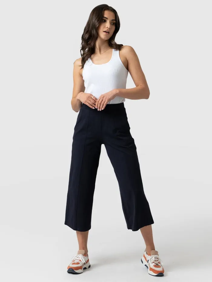 Saint And Sofia Shorts Women Cara Wide Leg Culotte 8211 Navy Navy
