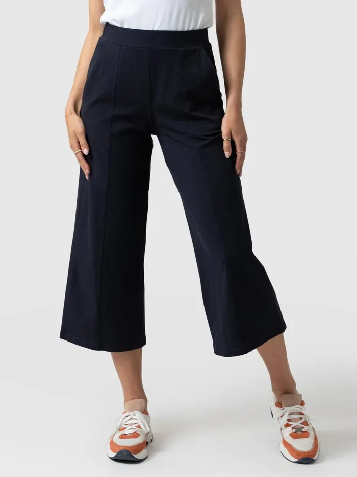Saint And Sofia Shorts Women Cara Wide Leg Culotte 8211 Navy Navy