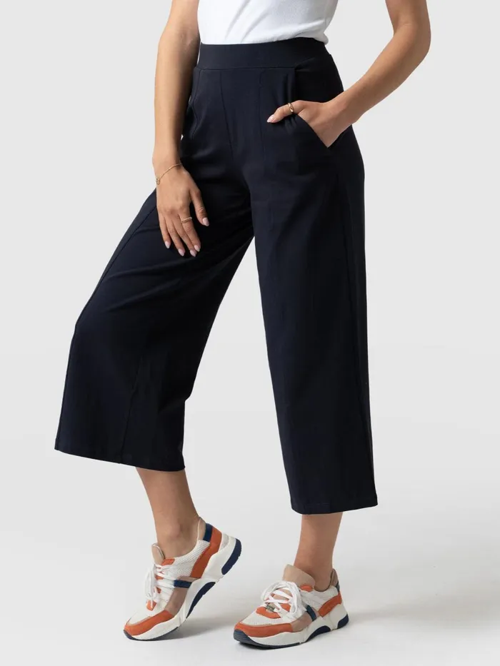 Saint And Sofia Shorts Women Cara Wide Leg Culotte 8211 Navy Navy