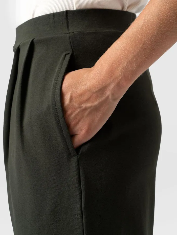 Saint And Sofia Shorts Women City Culotte 8211 Khaki Pleats Khaki Pleats